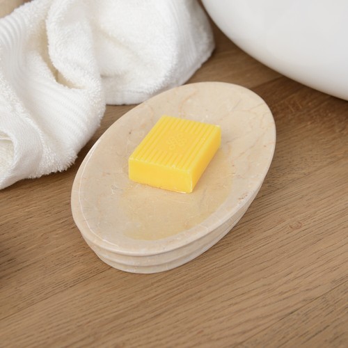 Seifenschale aus marmor oval - seifenschale,