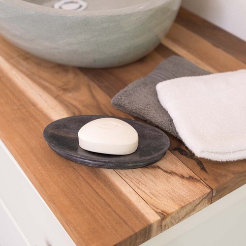 Seifenschale aus marmor oval - seifenschale,